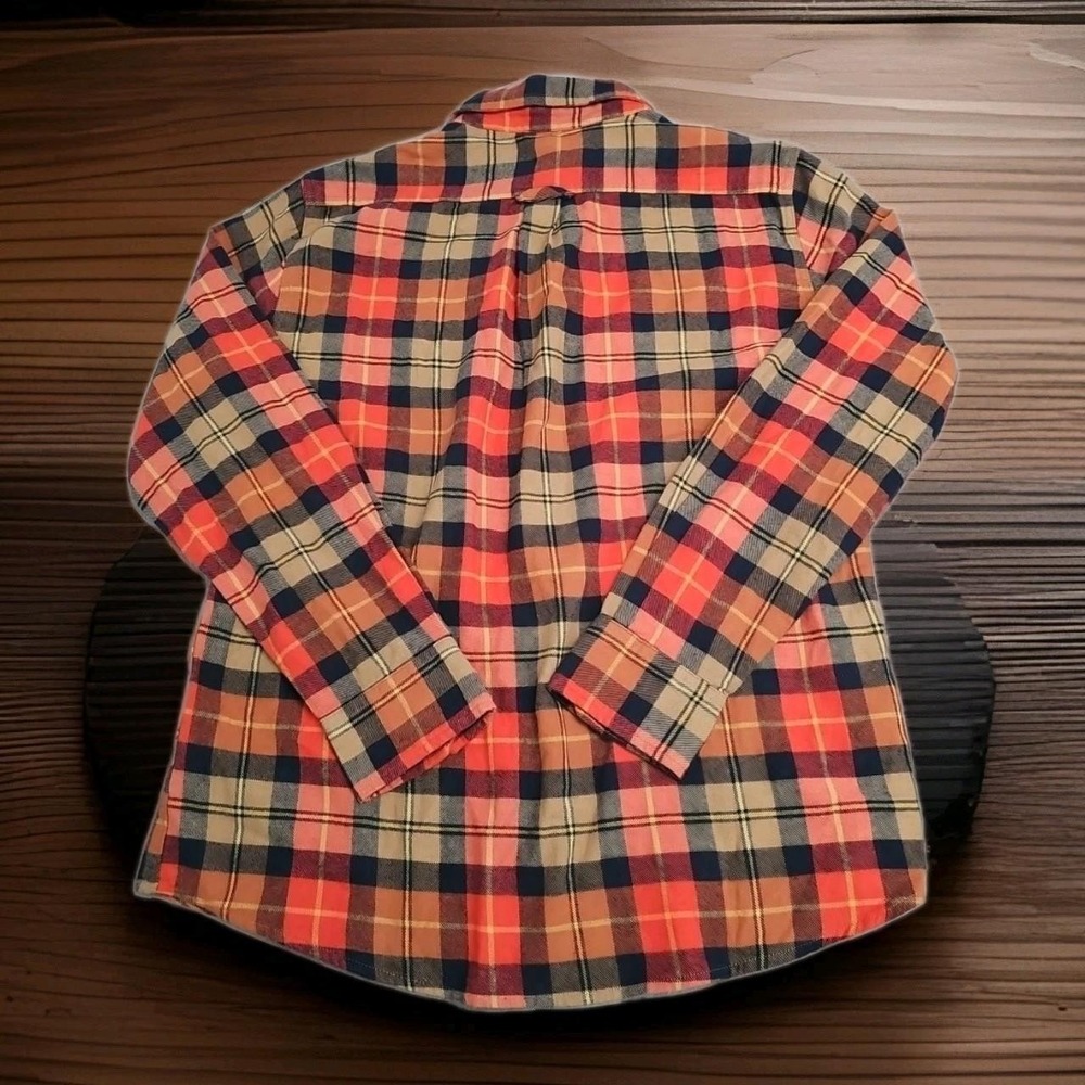 Eddie Bauer Shirt Mens M Colorful Fall Plaid Bristol Flannel Button Up NEW $75 - Picture 2 of 10